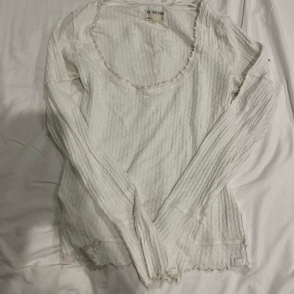 Free people white long sleeve